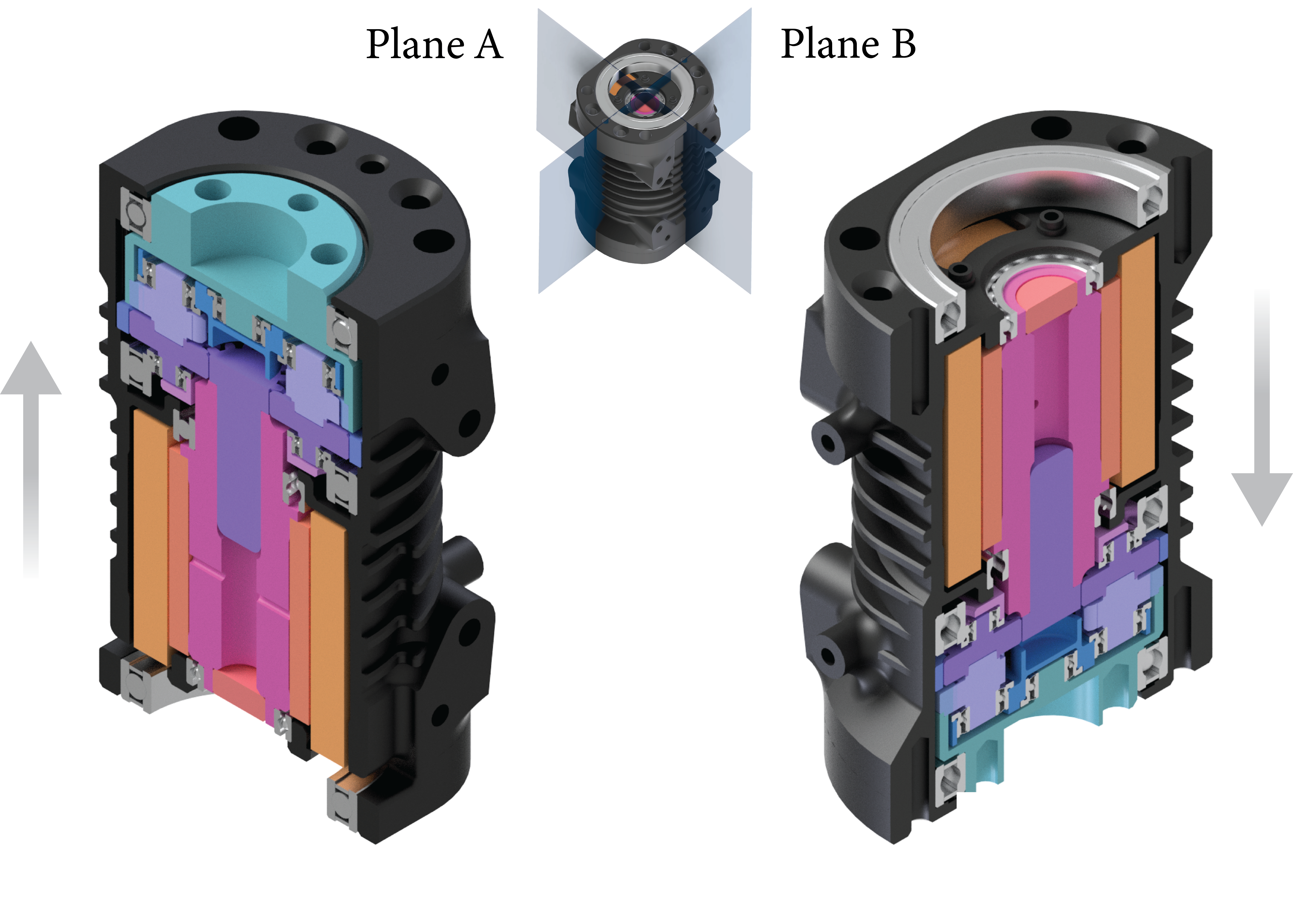 Wrist motor cross section