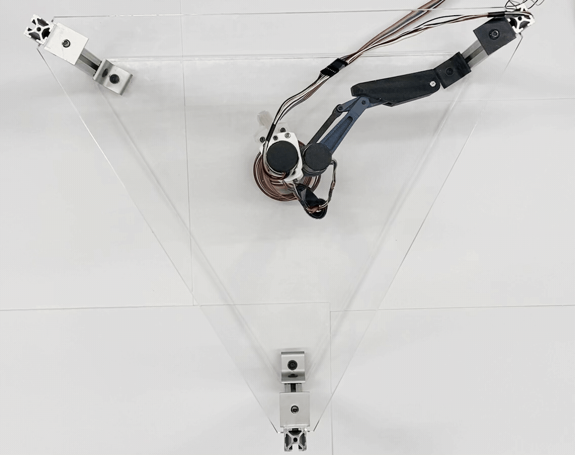 Ballerinabot spinning, propelled by its leg